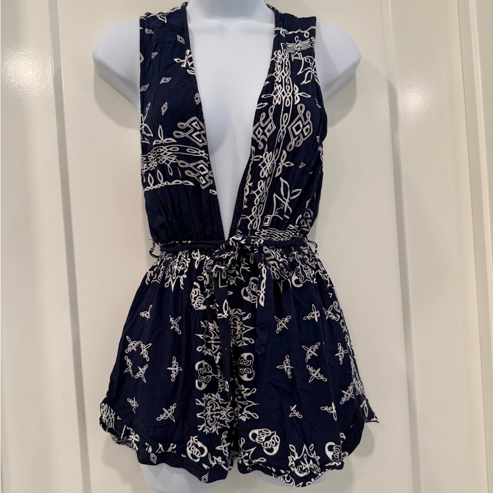 Faithful the Brand blue romper Xs